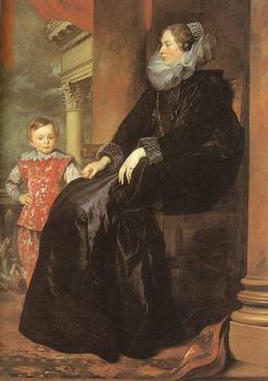 A Genoese Noblewoman and Her Son